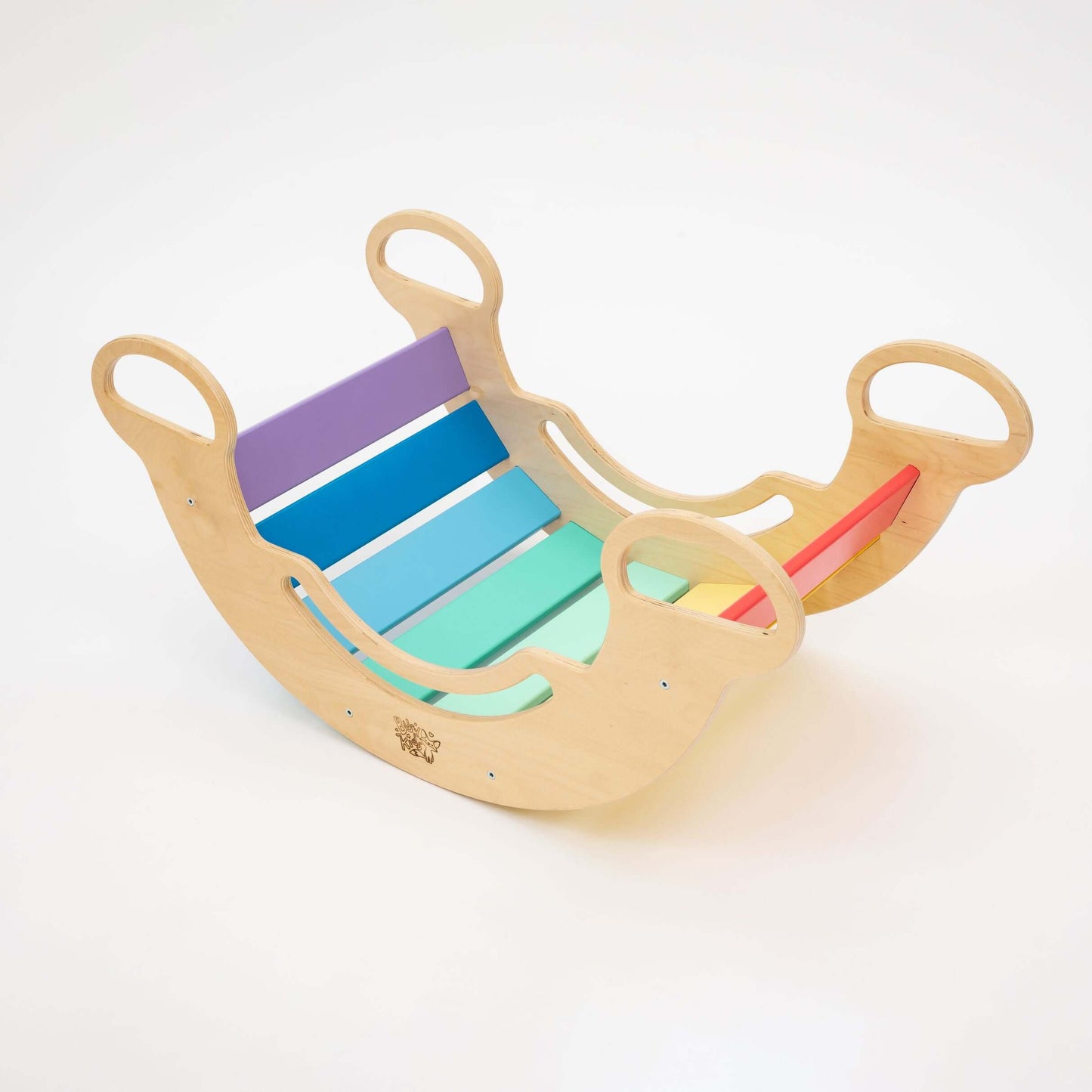 Montessori klimboog kleurrijk met glijbaan/ladder