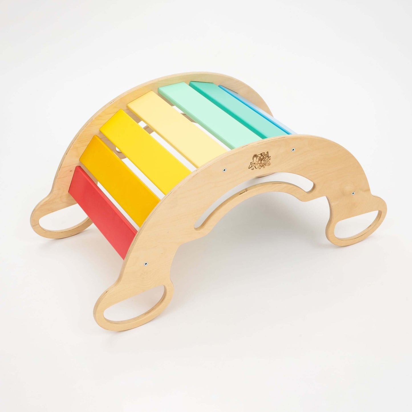 Kinderset klimboog kleurrijk met glijbaan/ladder & stoel