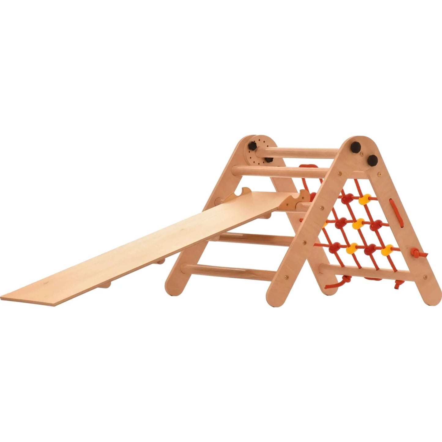 Kletterdreieck BASIC mit Leiter, Kletternetz & Rutsche, versch. Farben