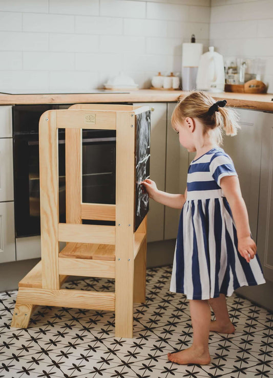 MeowBaby® leertoren keukenhulp met bord voor kinderen, verschillende kleuren