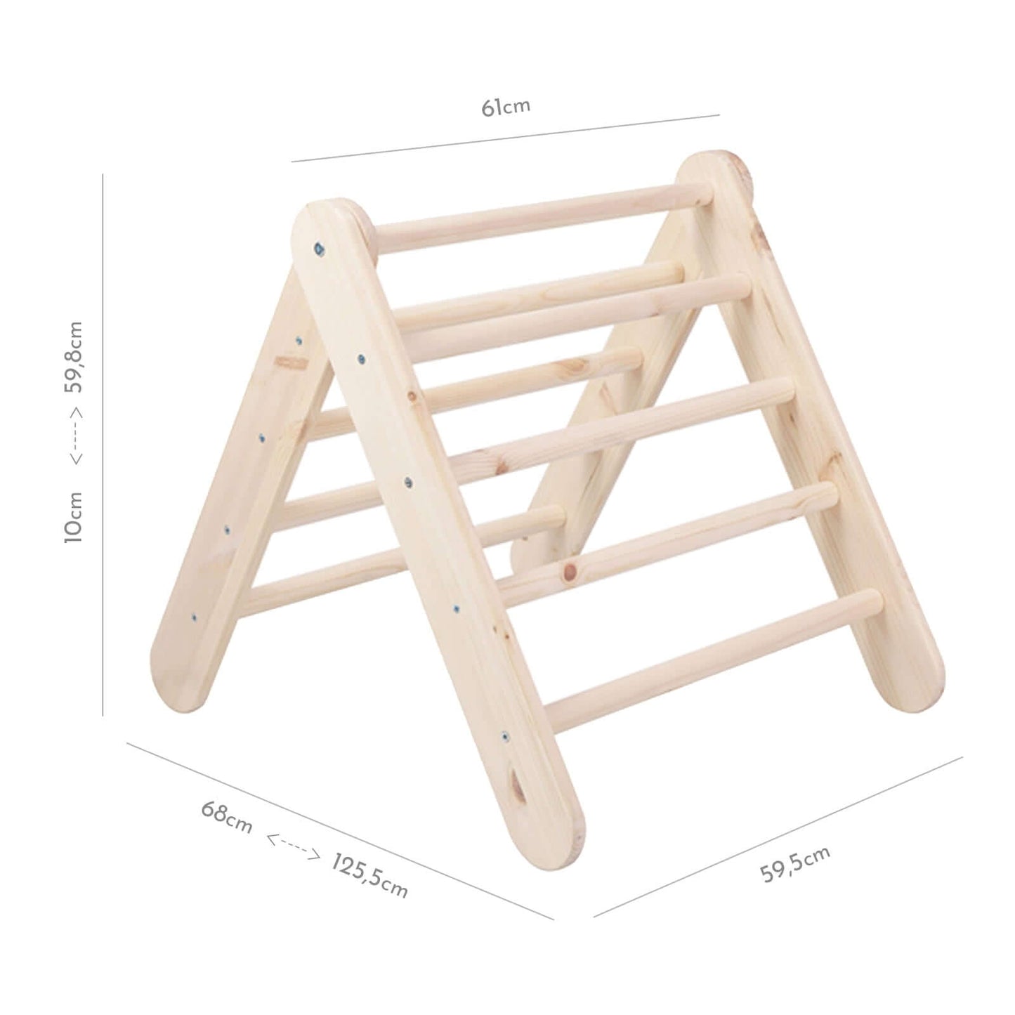 MeowBaby® Montessori klimdriehoek voor kinderen verschillende kleuren