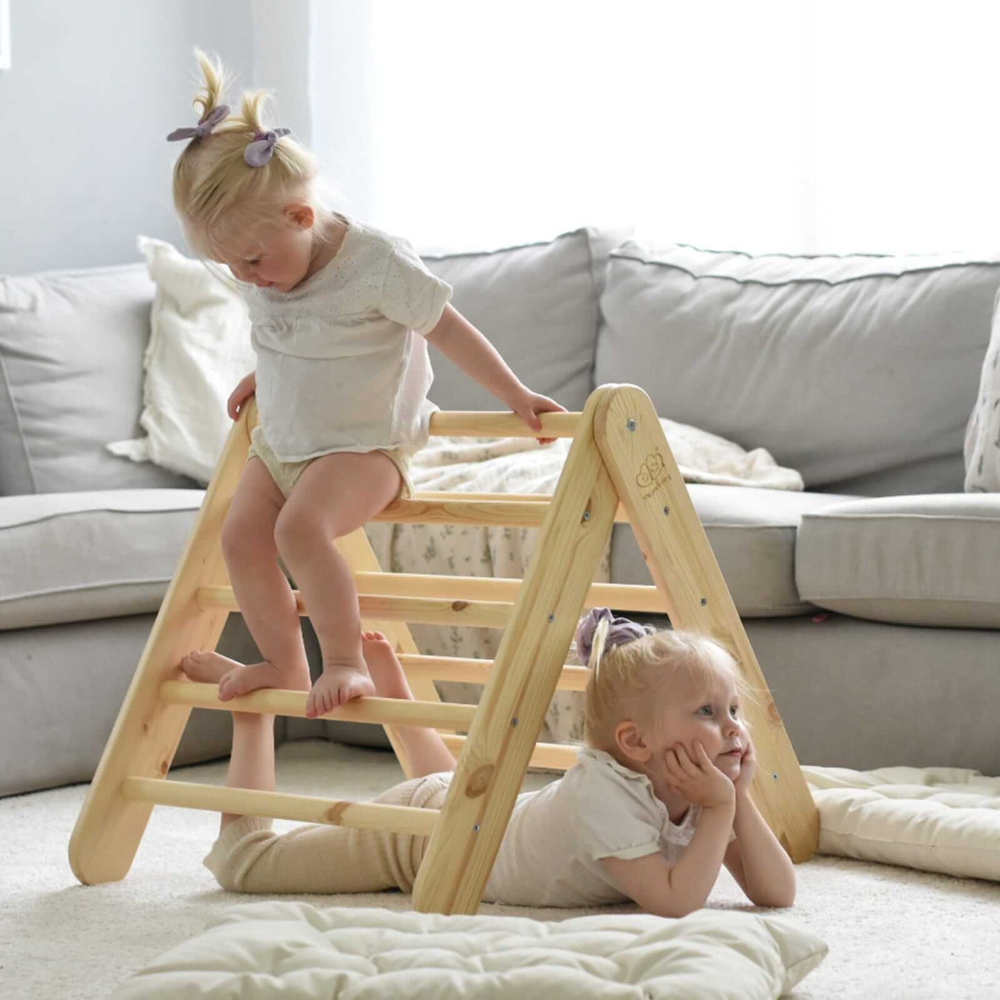 MeowBaby® Montessori klimdriehoek voor kinderen verschillende kleuren