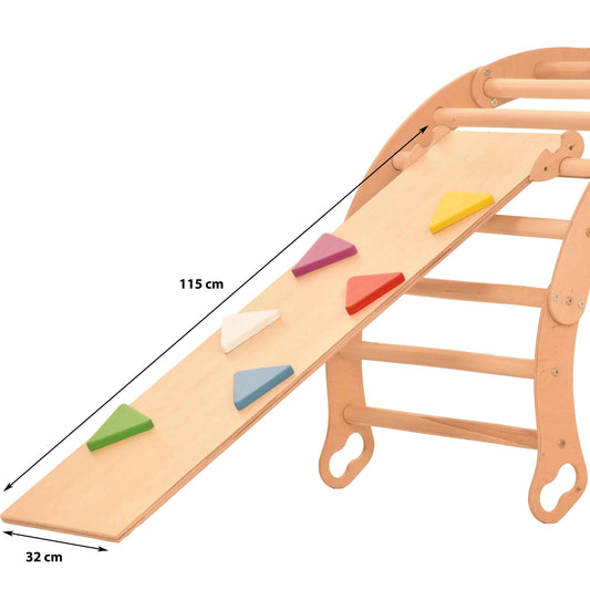 Rutschbrett mit Griffdreiecken - Zubehör zum Kletterdreieck