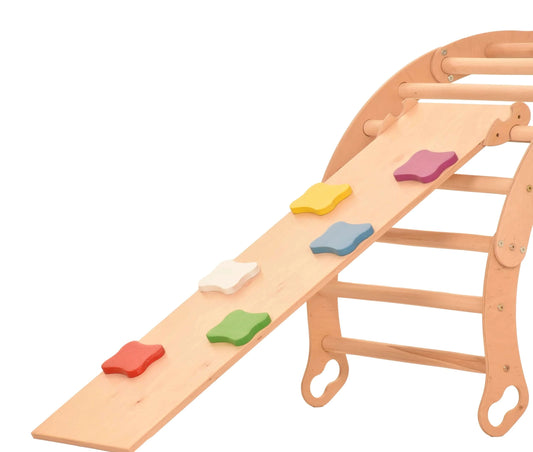 Rutschbrett mit Blütengriffen - Zubehör zum Kletterdreieck