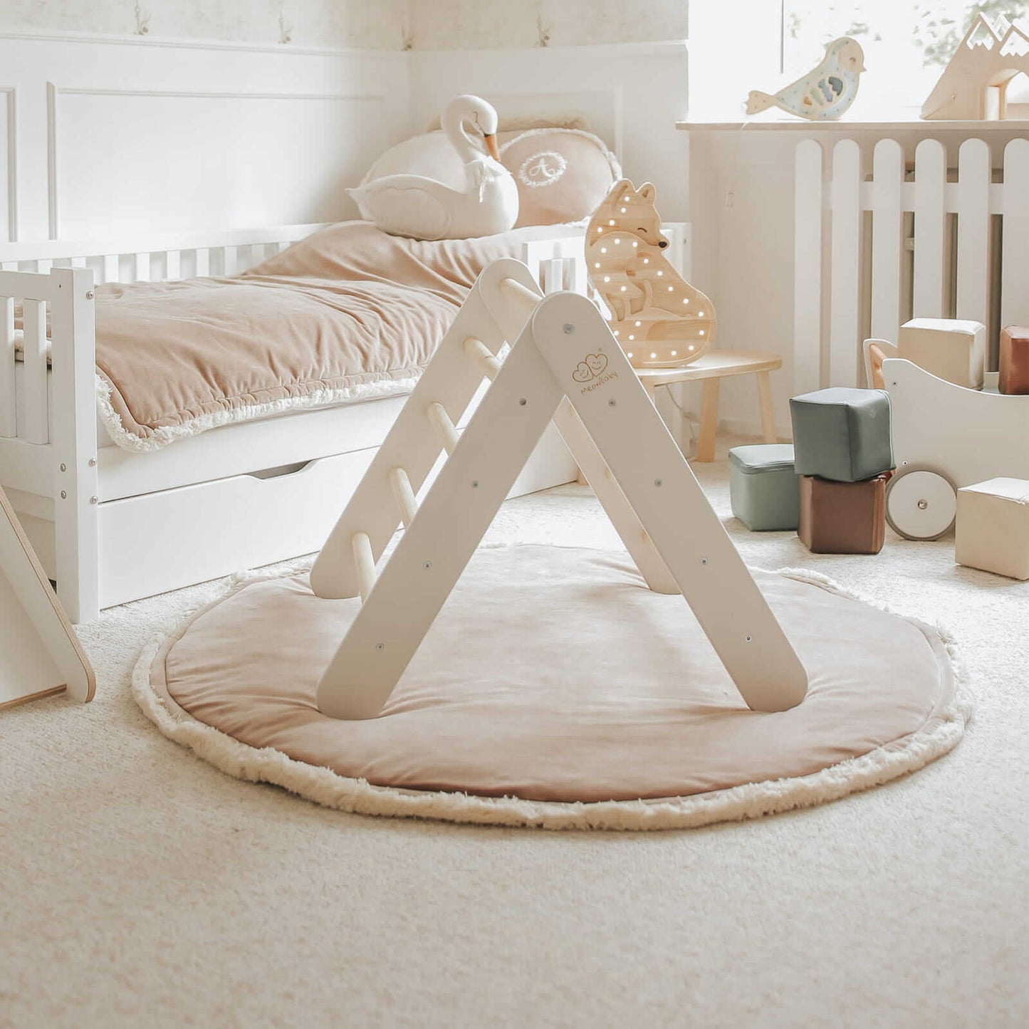 MeowBaby® Montessori klimdriehoek voor kinderen verschillende kleuren