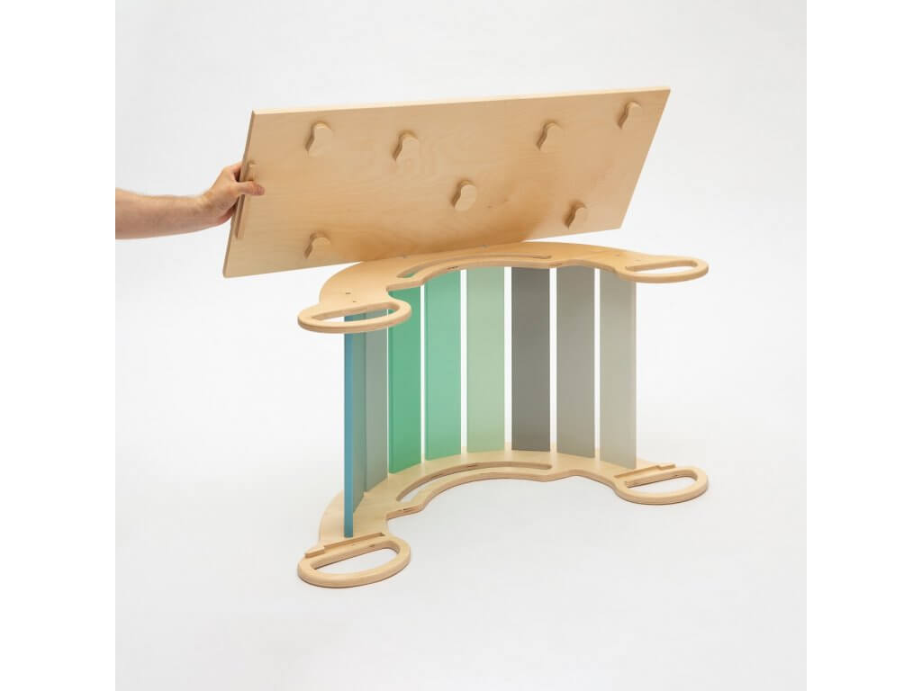 Montessori klimboog Mint met glijbaan/ladder