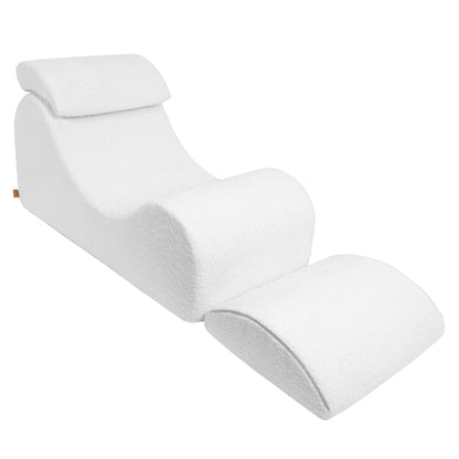 Sitzsack Wave Lounger Bouclé - creme/weiss
