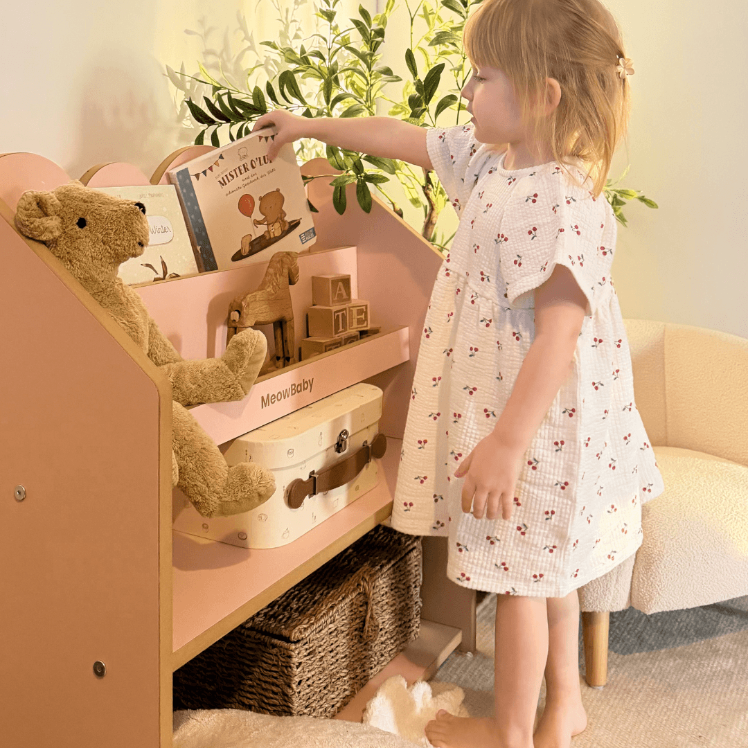2-in-1 Montessori-Bücherregal Cloudy