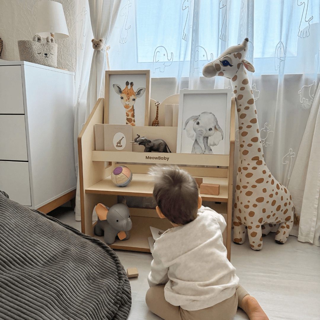 2-in-1 Montessori-Bücherregal Cloudy