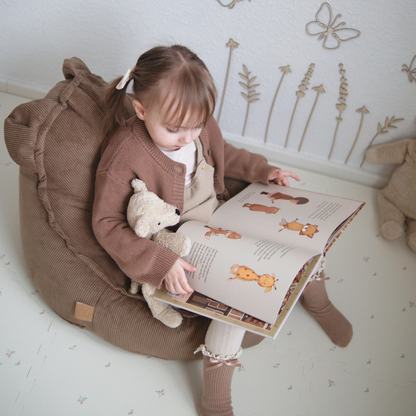 Kindersessel Bären-Sitzsack Cord Premium - Slim Cord Edition