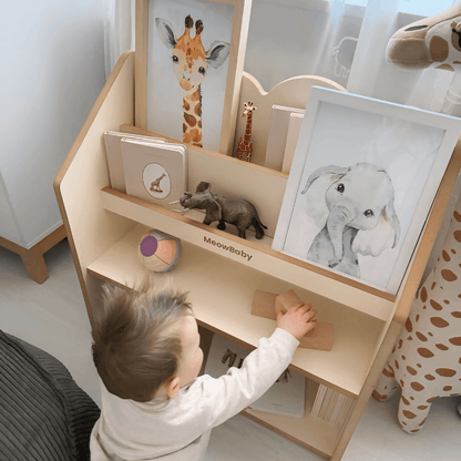 2-in-1 Montessori-Bücherregal Cloudy