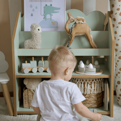 2-in-1 Montessori-Bücherregal Cloudy