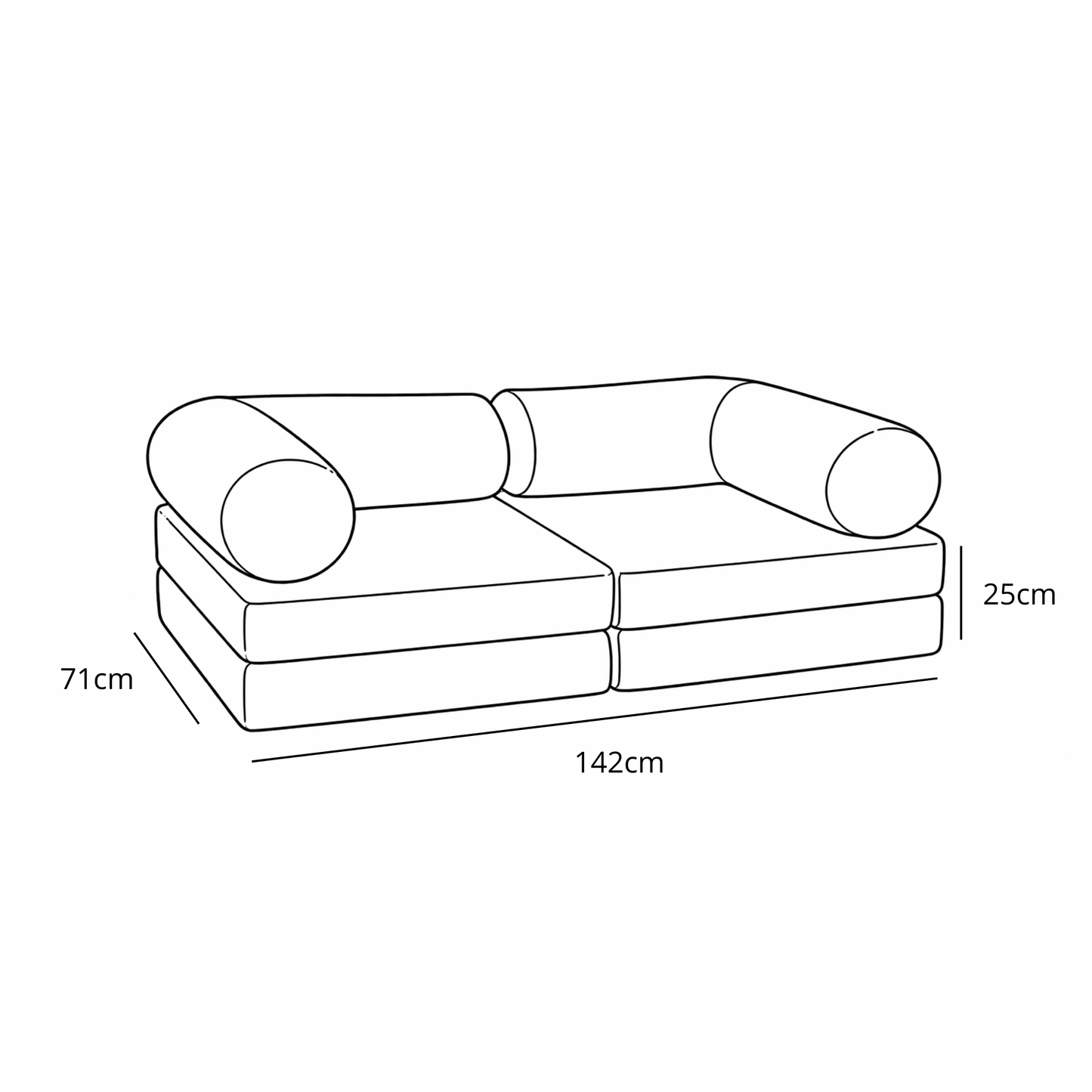 Modulares Kindersofa Teddy Cream – Ansicht 6