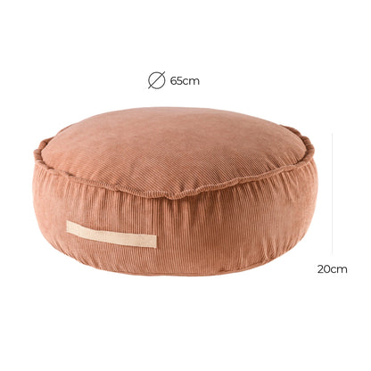 Sitzpouf für Kinder, Rund, Premium Cord - Slim Cord Edition