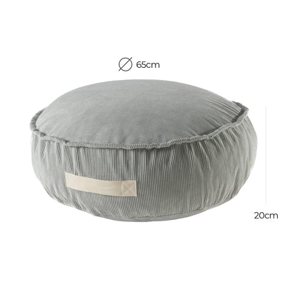 Sitzpouf für Kinder, Rund, Premium Cord - Slim Cord Edition