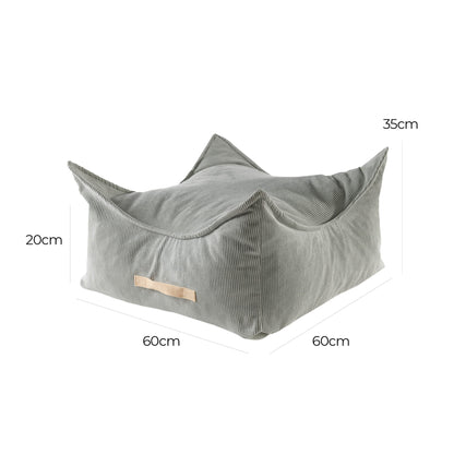 Sitzpouf für Kinder Quadratisch Premium Cord - Slim Cord Edition
