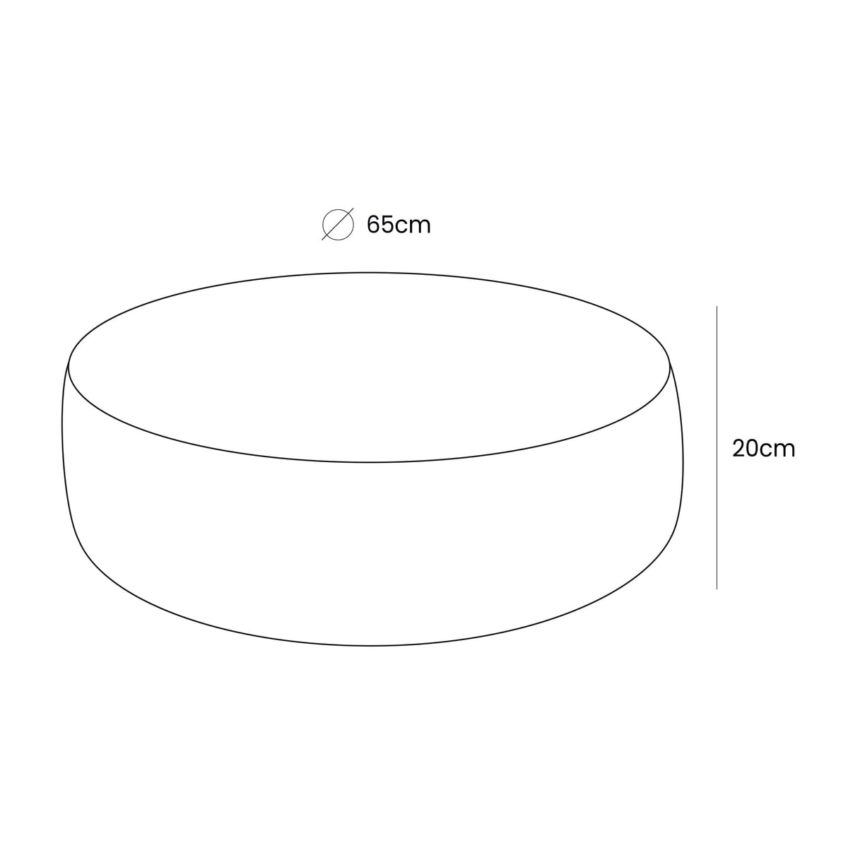 Sitzpouf für Kinder, rund, Ästhetik Cord - Classic Cord Edition
