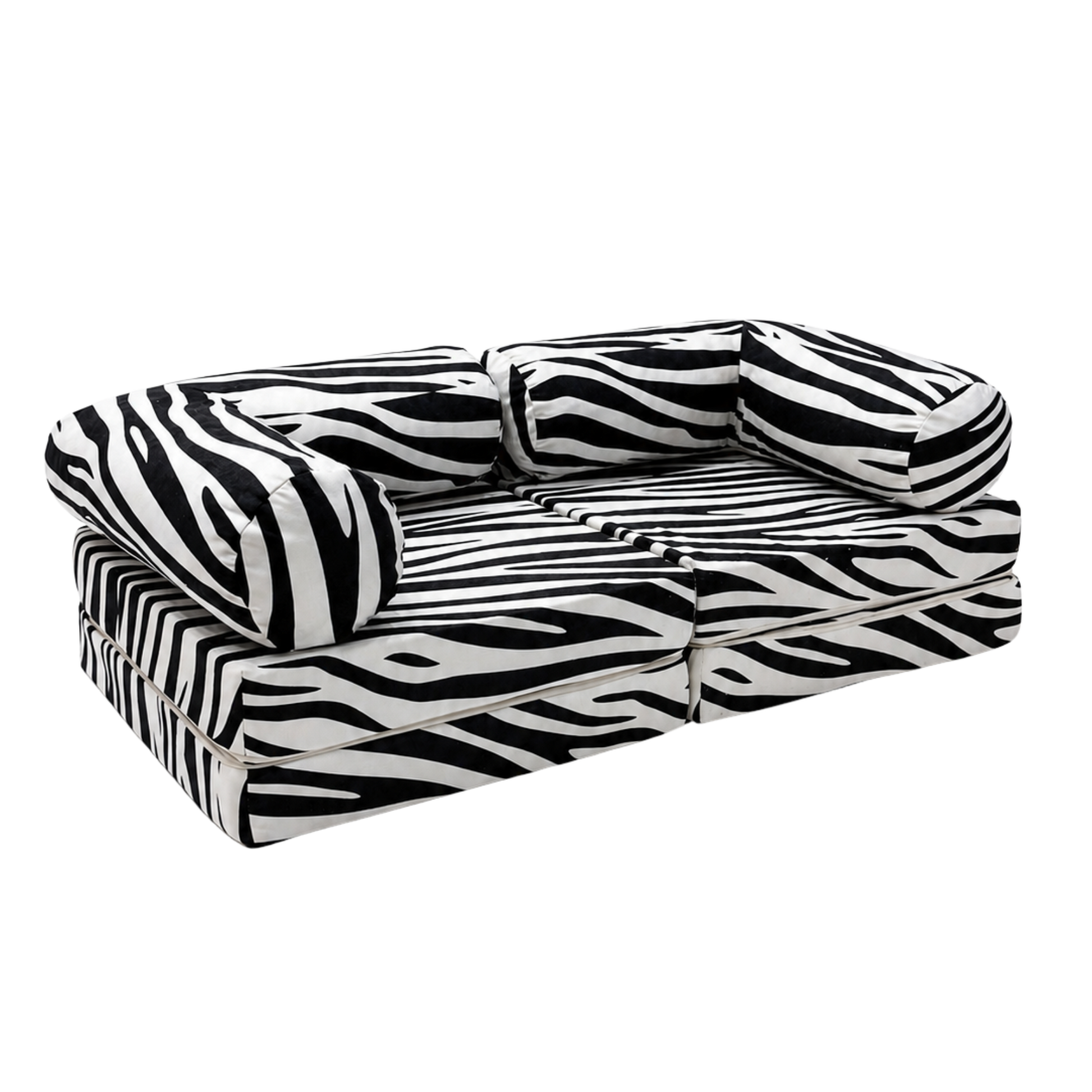 Modulares Kindersofa Zebra – 2-in-1 Spielsofa und Liege