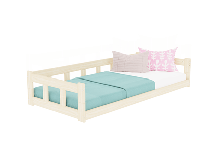 Bodenbett PAULINE für Kinder mit Rausfallschutz, versch. Maße & Farben
