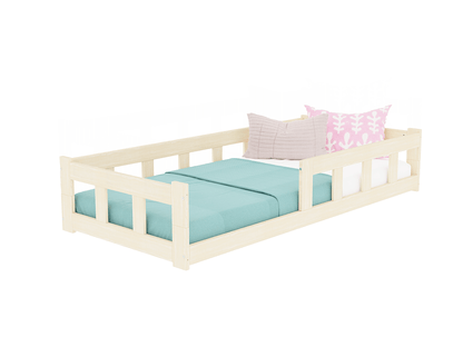 Bodenbett PAULINE für Kinder mit Rausfallschutz, versch. Maße & Farben