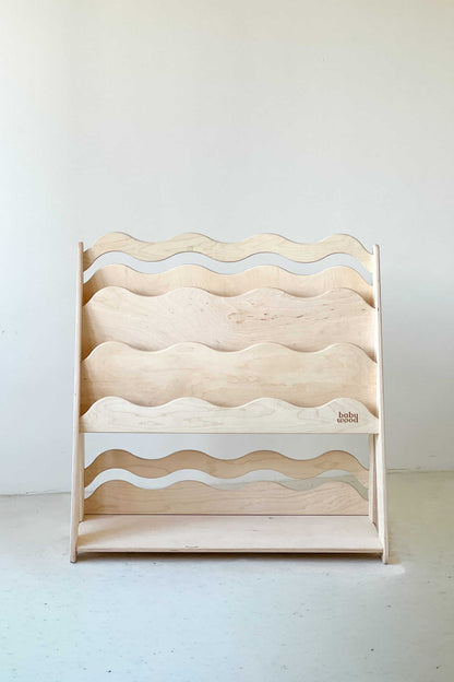 Bücher- und Spielzeugregal "WAVE" aus Holz, versch. Größen