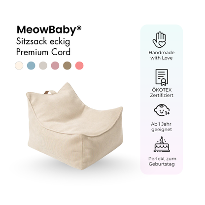 Kindersessel eckig - Slim Cord Edition