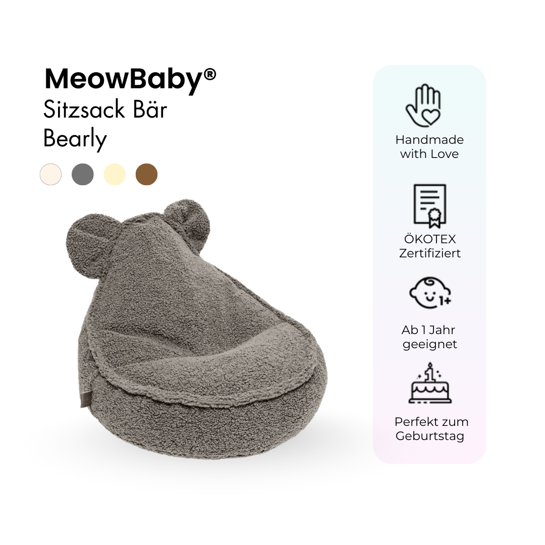 Kindersessel Bearly Bären-Sitzsack - Soft Teddy Edition