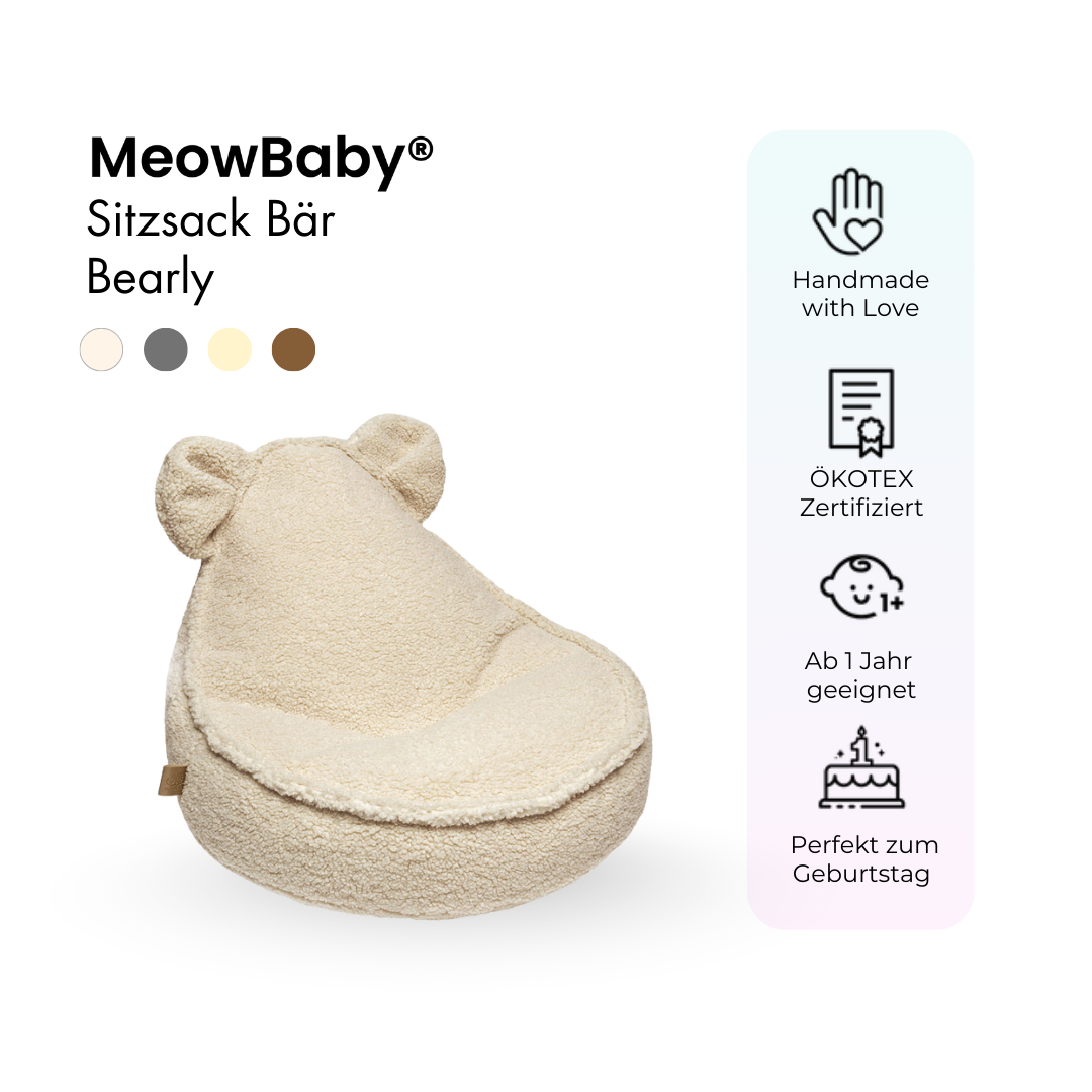 Kindersessel Bearly Bären-Sitzsack - Soft Teddy Edition