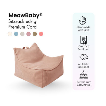 Kindersessel eckig - Slim Cord Edition