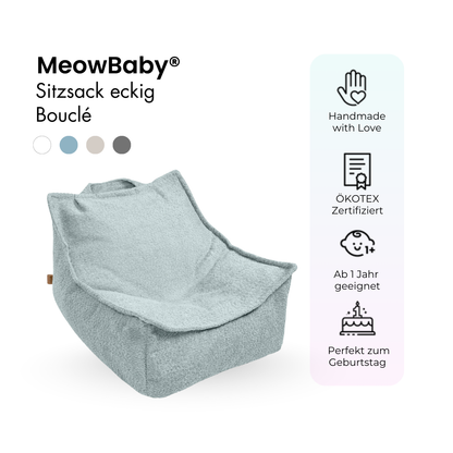 Kindersessel eckig - Premium Bouclé