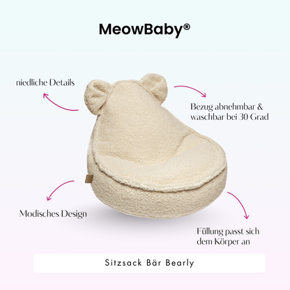 Kindersessel Bearly Bären-Sitzsack - Soft Teddy Edition
