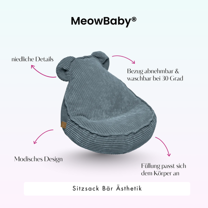 Kindersessel Ästhetik Cord Bär - Classic Cord Edition