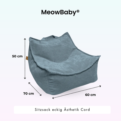Kindersessel Ästhetik Cord eckig - Classic Cord Edition
