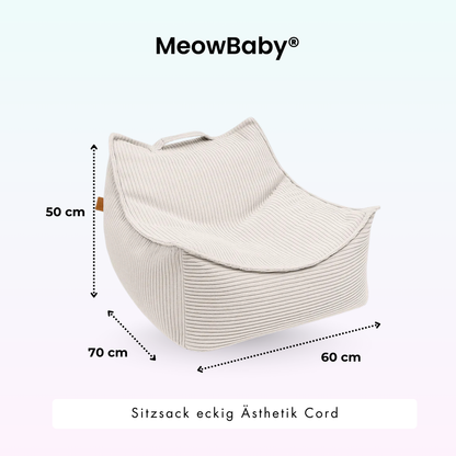 Kindersessel Ästhetik Cord eckig - Classic Cord Edition