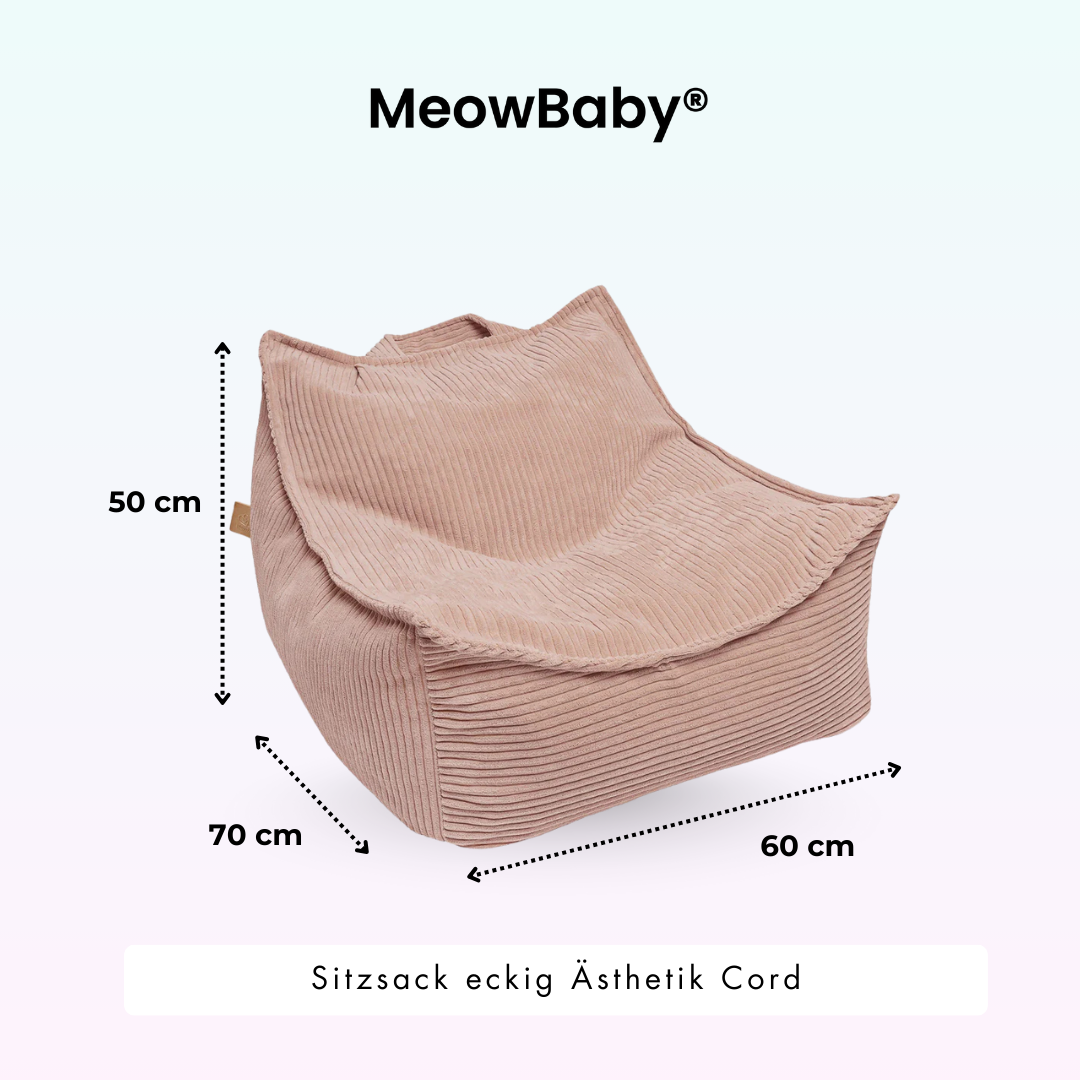 Kindersessel Ästhetik Cord eckig - Classic Cord Edition