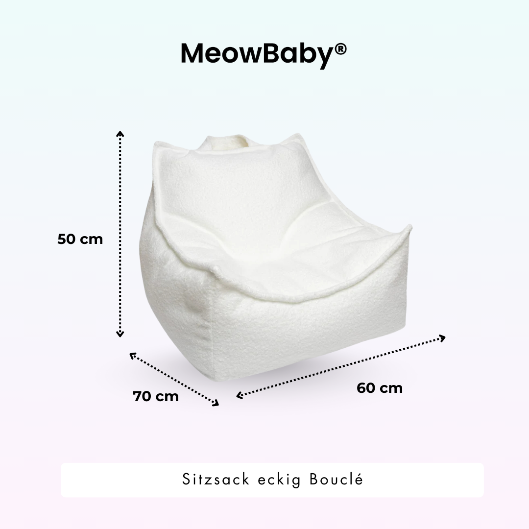 Kindersessel eckig - Premium Bouclé
