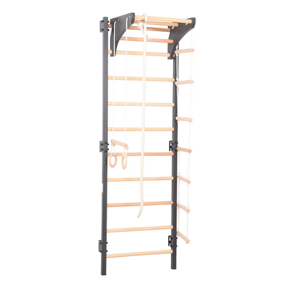 Sprossenwand STEEL KOM 2 Graphit Klimmzugstange