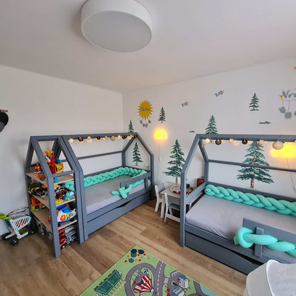FENNA house bed for children with fall protection, various sizes &amp; colors