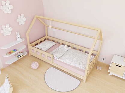 Hausbett ANNI für Kinder mit Rausfallschutz, versch. Maße & Farben