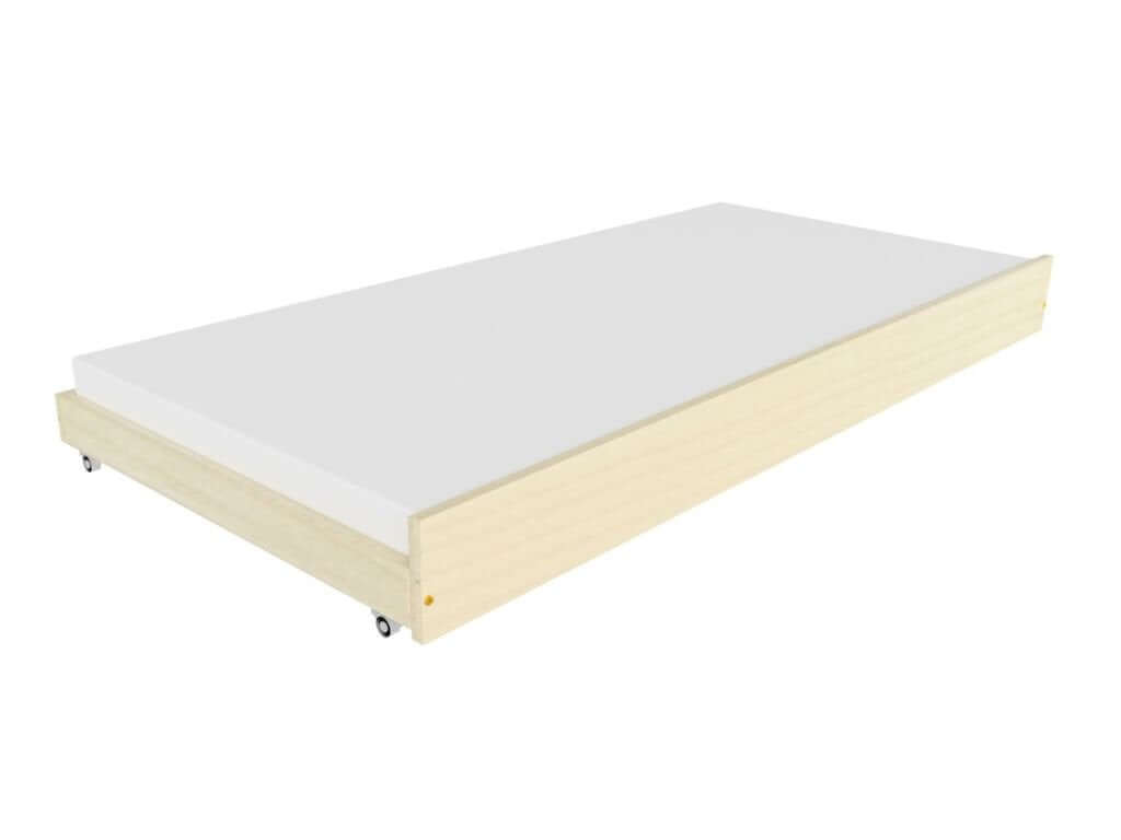 Holz-Ausziehbett auf Rollen