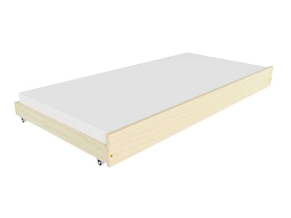 Holz-Ausziehbett auf Rollen