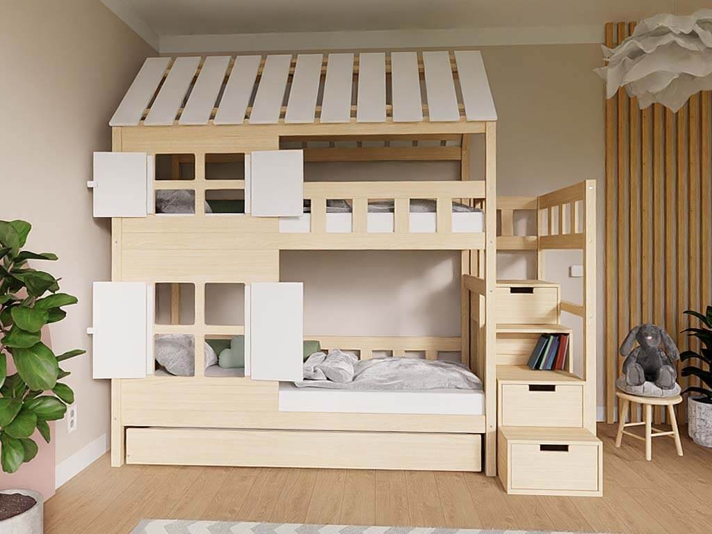 Holz Etagenbett HOLIDAY 90x200 cm