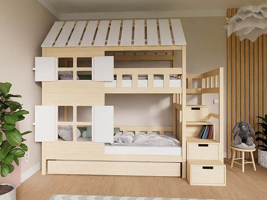 Holz Etagenbett HOLIDAY 90x200 cm