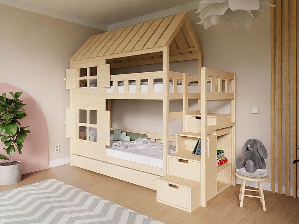 Holz Etagenbett HOLIDAY 90x200 cm