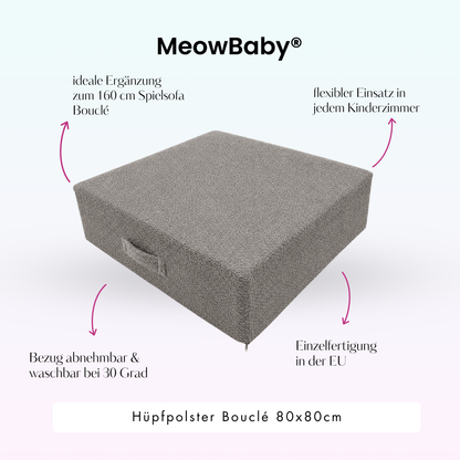 Hüpfpolster Bouclé - 80x80cm