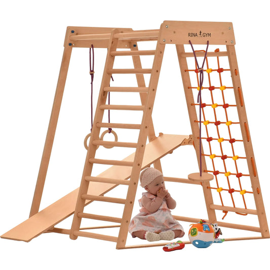 Indoor Spielplatz - Kids CLASSIC - unbehandeltes Holz