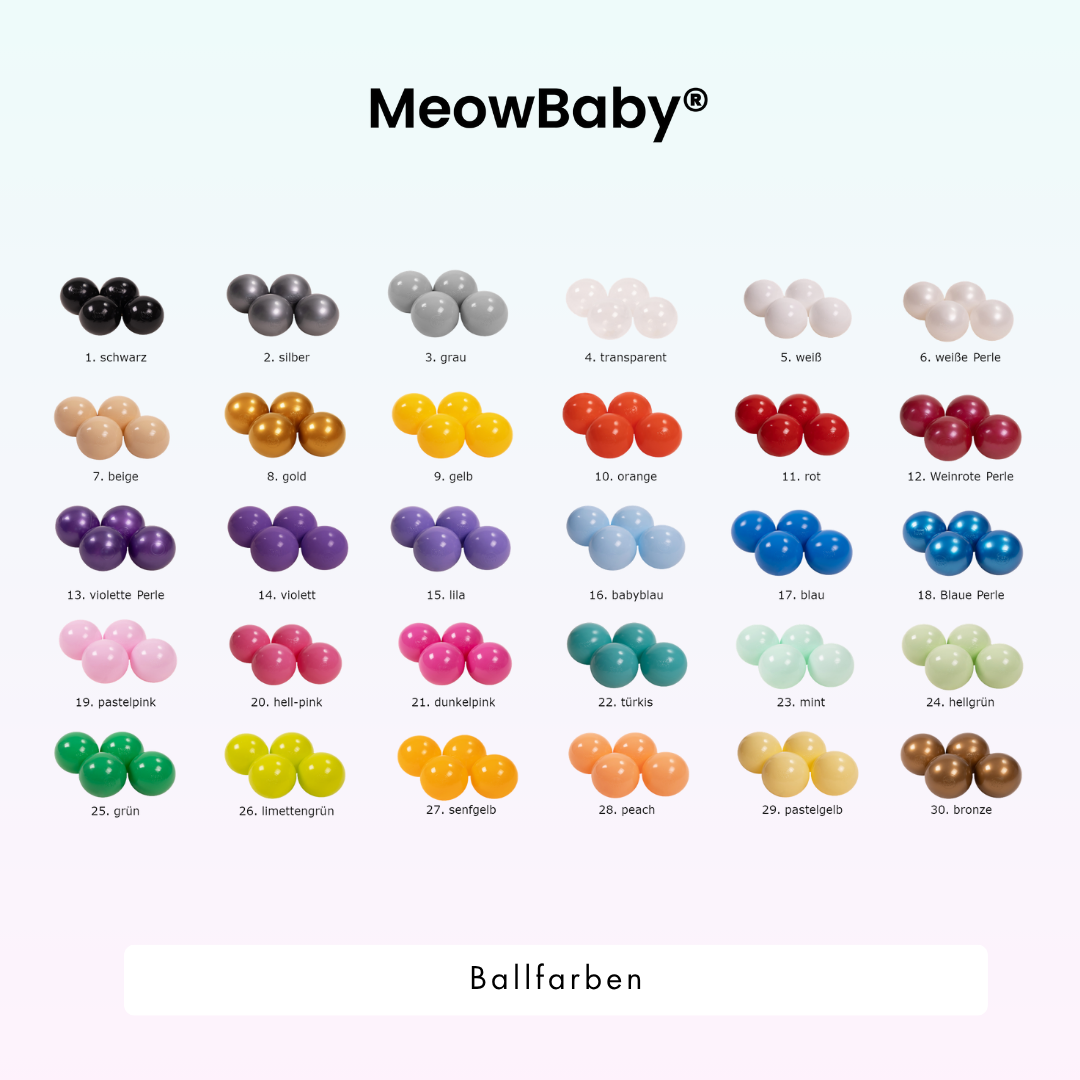Bällebad Schildkröte Shelly Bouclé, 200 Bälle - eigene Farbauswahl