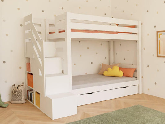 Holz Etagenbett Thea mit Regal