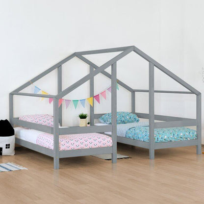 Hausbett TWIN für Zwillinge, versch. Maße & Farben