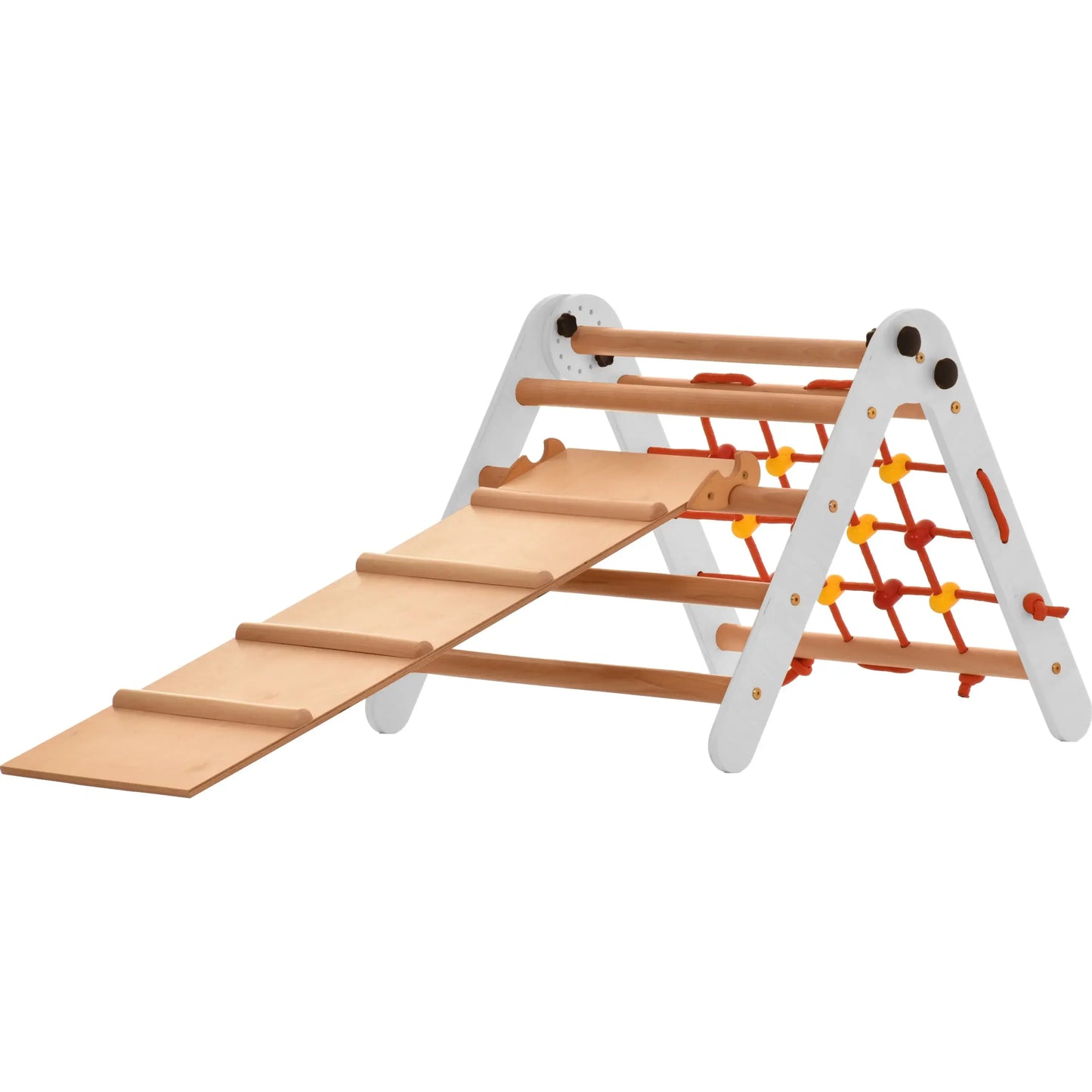 Klimdriehoek BASIC met ladder, klimnet &amp; glijbaan